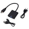 CablesHD 1080P HDMI to VGA cable - adapter - converter with audio power supply
