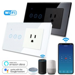 InterruptoresSmart wall socket - light switch - 1 - 3 gangs - WiFi / APP / remote control - Alexa - Google - Home