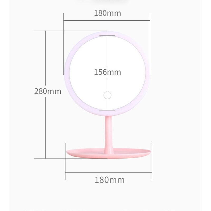MaquillajeMakeup mirror - LED light - adjustable - touch control - dimmer - USB