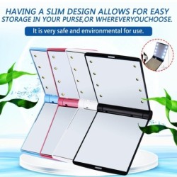 MaquillajeMakeup mirror - with 8 LED light - foldable