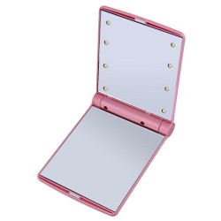 MaquillajeMakeup mirror - with 8 LED light - foldable