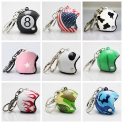 Keychain with helmetKeyrings