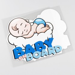 Baby On Board - sleeping baby - car stickerStickers