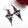 Gothic / Punk style earrings - black cross / red crystalEarrings