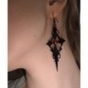 Gothic / Punk style earrings - black cross / red crystalEarrings