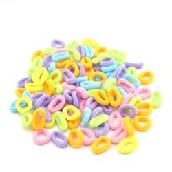 Pinzas de cabelloColorful hair elastics - 100 pieces