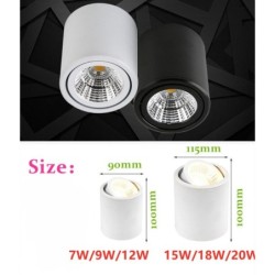 LED ceiling light - rotatable - dimmable - COB - CREE chip - 9W / 12W / 15W / 18W / 20W / 24WCeiling lights