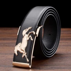 CinturónFashionable leather belt - metal buckle with horse