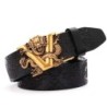 CinturónLuxurious leather belt - with automatic buckle - V letter / snake design