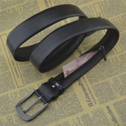 CinturonesLeather belt with zipper - hide money pouch