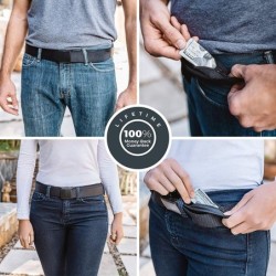CinturonesAnti theft belt - with hidden zipper - unisex - 120cm