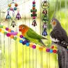 AvesToys for birds / parrots - cage - swing - hanging bridge - wooden beads - 10 pieces