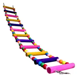 AvesColorful wooden drawbridge - toy for birds / parrots