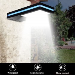Iluminación solar144 LED - luz exterior de energía solar con sensor de movimiento - resistente al agua