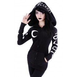 Hoodies & JerséisBruja gótica punk - sudadera con capucha y cremallera - Witch Craft