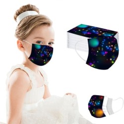 Protective face / mouth masks - disposable - 3-ply - for children - colorful stars - 50 piecesMouth masks