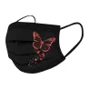 Mascarillas bucalesMascarillas protectoras faciales / bucales - desechables - 3 capas para adultos - estampado de mariposas /...