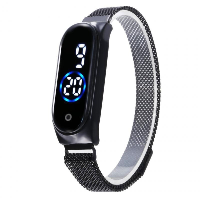 RelojesReloj elegante para mujer - pantalla táctil - digital - LED - con hebilla magnética