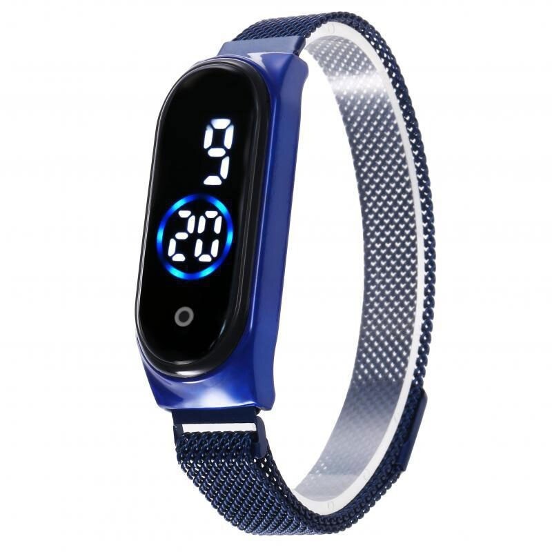 RelojesReloj elegante para mujer - pantalla táctil - digital - LED - con hebilla magnética