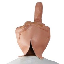 MáscaraLatex face mask - full face - for Halloween / masquerades - middle finger
