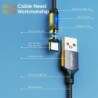 CablesCable de carga magnético - USB - Micro USB - tipo C - carga rápida - para iPhone