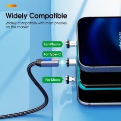 CablesCable de carga magnético - USB - Micro USB - tipo C - carga rápida - para iPhone