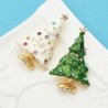 BrochesÁrbol de Navidad nevando - con pedrería - elegante broche