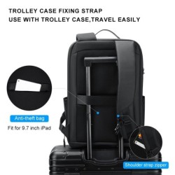 Fashionable backpack - waterproof - anti-theft - USB charging port - for 17.3 Inch laptopBackpacks