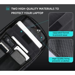 Fashionable backpack - waterproof - anti-theft - USB charging port - for 17.3 Inch laptopBackpacks