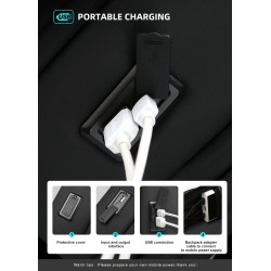 Fashionable backpack - waterproof - anti-theft - USB charging port - for 17.3 Inch laptopBackpacks