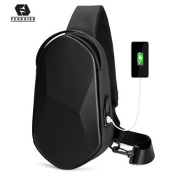 Fenruien - shoulder / crossbody bag - with USB charging port - waterproofBags