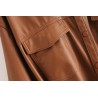ChaquetasVintage loose leather jacket - with belt