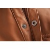ChaquetasVintage loose leather jacket - with belt