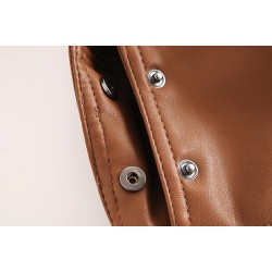 ChaquetasVintage loose leather jacket - with belt