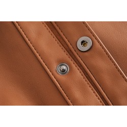 ChaquetasVintage loose leather jacket - with belt
