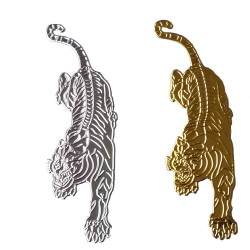 Pegatinas3D tiger - car sticker - chrome emblem - soft PVC - waterproof
