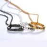 Collar"Best Friends Forever" lettering circle pendant - three color necklace