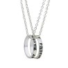 Collar"Best Friends Forever" lettering circle pendant - three color necklace