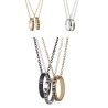 Collar"Best Friends Forever" lettering circle pendant - three color necklace
