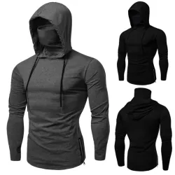 Hoodies & SudaderaMen's long sleeve hoodie - with face cover
