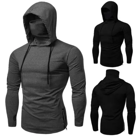 Hoodies & SudaderaMen's long sleeve hoodie - with face cover