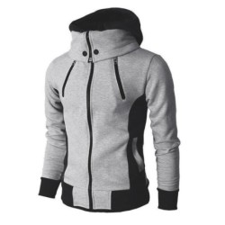 Hoodies & SudaderaFashionable men's hoodie - with turtleneck - long sleeves / pockets / zippers