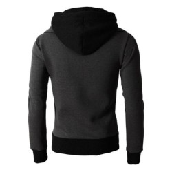 Hoodies & SudaderaFashionable men's hoodie - with turtleneck - long sleeves / pockets / zippers