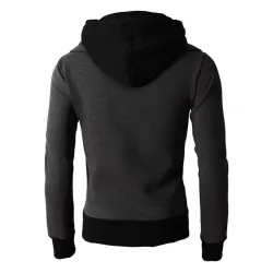 Fashionable men's hoodie - with turtleneck - long sleeves / pockets / zippersHoodies & Sweatshirt