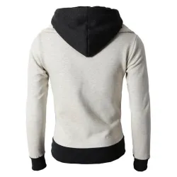 Fashionable men's hoodie - with turtleneck - long sleeves / pockets / zippersHoodies & Sweatshirt