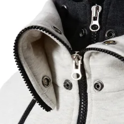 Fashionable men's hoodie - with turtleneck - long sleeves / pockets / zippersHoodies & Sweatshirt
