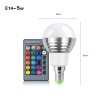 E14E14 - E27 - GU10 / 5W - 7W - AC110V - 220V - Bombilla LED RGB regulable con mando a distancia IR 16 colores