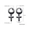 Earrings with cross - unisex - stainless steelEarrings