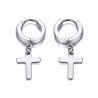 Earrings with cross - unisex - stainless steelEarrings