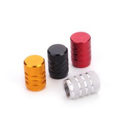 Partes de ruedaTapones de válvula de aire universales de aluminio para neumáticos de automóvil - 4 piezas